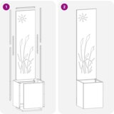 vidaXL Vrtni Sadič s Dekorativnom Pločom Rđa 32 x 140 cm | shoptok.hr