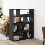 vidaXL Knjižna omara črna 100x33x125,5 cm inženirski les Cene