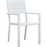 Maison Chic Vrtni stoli - Stol za vrt 4 kosi beli HDPE videz lesa JS1529, (21878310) Cene