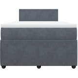 Box spring krevet s madracem tamnosivi 120 x 200 cm baršunasti | shoptok.hr