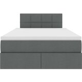  Krevet s prostorom za pohranu s LED-om Tamno siva 120 x 190 cm | shoptok.hr
