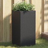  Vrtna sadilica crna 30 x 30 x 60 cm od poliratana | shoptok.hr