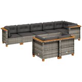  The Living Store Vrtna sedežna garnitura 8-delna z blazinami siv poli ratan - Vrtna Sedežna Garniture, (21459563) | Shoptok.si