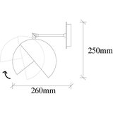 Opviq lights Črna/v zlati barvi stenska svetilka ø 26 cm Berceste – | Shoptok.si
