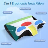 HOMCA 2-v-1 Ergonomski Ortopedski Vzglavnik iz Spominske Pene | Shoptok.si
