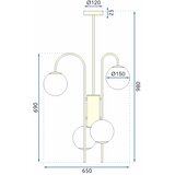 Toolight viseća svjetiljka zlatna APP1003-6CP | shoptok.hr