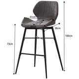 XXXL Barski Stol Neapel, Siva | Shoptok.si