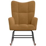  Stolica za ljuljanje smeđa baršunasta | shoptok.hr