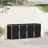  Skladište za kanta za smeće for 4 Bins 240L Nehrđajući čelik - Crna 4 Cijene