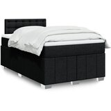 vidaXL Box spring postelja z vzmetnico črn 120x200 cm blago | Shoptok.si