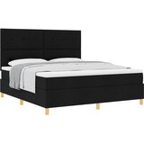  Krevet s opruga kutije s uzglavljem Crna 180 x 200 cm tkanina | shoptok.hr