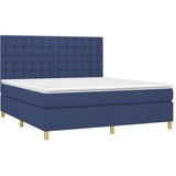 Krevet s oprugama i madracem plavi 180x200 cm od tkanine | shoptok.hr