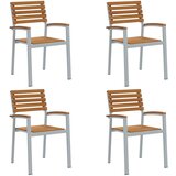  Vrtna stolica 4 pcs Smeđa 56 x 57 x 87 cm Čvrsto drvo akacije | shoptok.hr