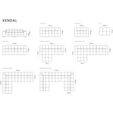 Micadoni Rjava sedežna garnitura 222 cm Kendal – | Shoptok.si