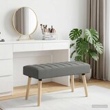  Klupa s utorima Tamnosiva 80 x 40 x 46 cm Tkanina | shoptok.hr