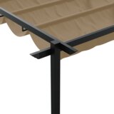 vidaXL zidni gazebo Sivo-smeđa 3 x 4 m Čelik | shoptok.hr