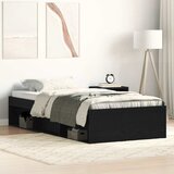  Okvir kreveta bez madraca crni hrast 100x200 cmdrveni | shoptok.hr