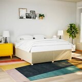  Okvir za krevet bez madraca krem 200x200 cm od tkanine | shoptok.hr