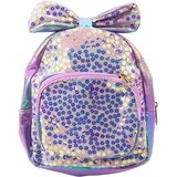  Dječji ruksak sa šljokicama u cvijeću i mašnom ljubičasti 22 cm 2,8 l | shoptok.hr