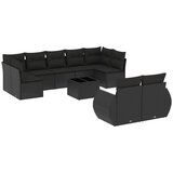  The Living Store Vrtna sedežna garnitura 10-delna z blazinami črn poli ratan - Vrtna Sedežna Garniture, (21460703) | Shoptok.si
