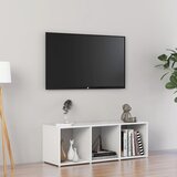 vidaXL TV omarica visok sijaj bela 107x35x37 cm iverna plošča | Shoptok.si