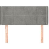  Uzglavlje s ušima svjetlosivo 93x16x78/88 cm baršunasto | Eponuda.com