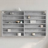  The Living Store Vitrina betonsko siva 100x8,5x58 cm iverna plošča - Vitrina, (21554246) Cene