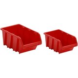  30-dijelni set polica za radionicu crveno-crni 77 x 39 cm PP | shoptok.hr