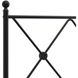  Metalni okvir kreveta uzglavlje i podnožje crni 193x203 cm | shoptok.hr