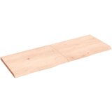 vidaXL Zidna polica 140x50x(2-4) cm neobrađena masivna hrastovina Cijene