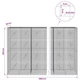  Gabion s žicom debljine 3 5 mm i mrežom 5x5 cm 1200x20x200 cm - 20 cm 200 cm 1200 cm | shoptok.hr