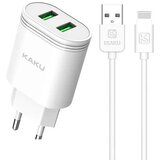 Kaku hišni polnilec KSC-372 2,4A 2x USB vtič s polnilnim kablom Lightning bel Cene