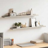 Zidne police 2 kom siva boja betona 80 x 9 x 3 cm | Shoptok.si