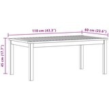  Kava Stol Svijetla akacija 110 x 60 x 45 cm Čvrsto drvo akacije | shoptok.hr