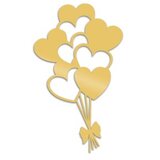 WALLXPERT Dekorativni metalni zidni dodatak Balloons Gold | Eponuda.com