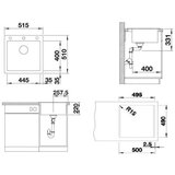Blanco 521672 Pleon 5 pomivalno korito iz umetnega kamna | Shoptok.si