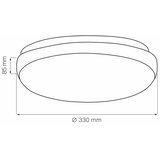  plafonska svetiljka benedykt, 2x E27, 20W/230V, prečnik 33 cm, srebrna | Eponuda.com