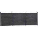  Set panela za ogradu sivi 526 x 186 cm WPC | shoptok.hr