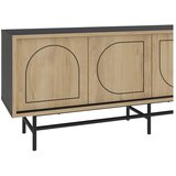 Marckeric Črna TV omarica v hrastovem dekorju 149,5x56,5 cm Giana – | Shoptok.si