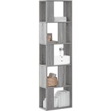 Furnova Knjižna omara 5-nadstropna siva sonoma 45x23,5x162,5cm inž. les, (21932497) Cene