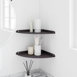  Kutna flota polica s policom 2 pcs Crna 30 x 30 x 2 cm | shoptok.hr