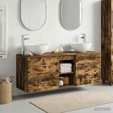  Set ormarića za kupaonicu 3 kom. Dimljeni hrast Smeđa 49,5 x 41 x 64,5 cm Cijene