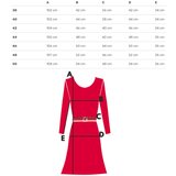 Pri Elegant retro patterned midi dress pencil neckline YASMIN | shoptok.hr