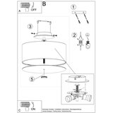 Nice Lamps Crna stropna svjetiljka s tekstilnim sjenilom ø 30 cm Herra – | shoptok.hr