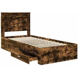  Krevetna konstrukcija s ladicama Dimljeni hrast 90 x 190 cm | Shoptok.si