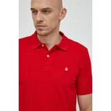 United Colors Of Benetton Pamučna polo majica boja: crvena, jednobojni model