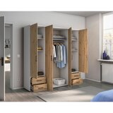 Modern Living Omara S Klasičnimi Vrati Voyager, Barva Hrasta, Bela | Shoptok.si