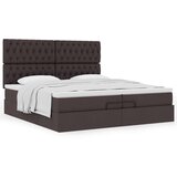  Otomanski posteljni okvir z vzmetnicami rjav 200x200 cm blago, (21653257) | Shoptok.si