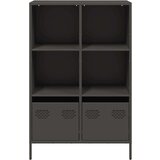  Visoka komoda crna 68x39x103 5 cm od čelika | shoptok.hr