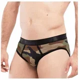 Underwear Muške crne brif gaće sa printom